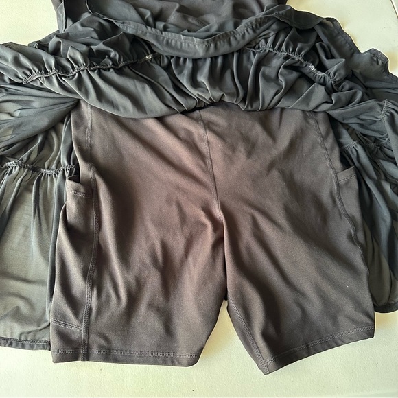 Torrid Performance Core Mesh Ruffle 2fer Active Dress 1X Black - Picture 7 of 9